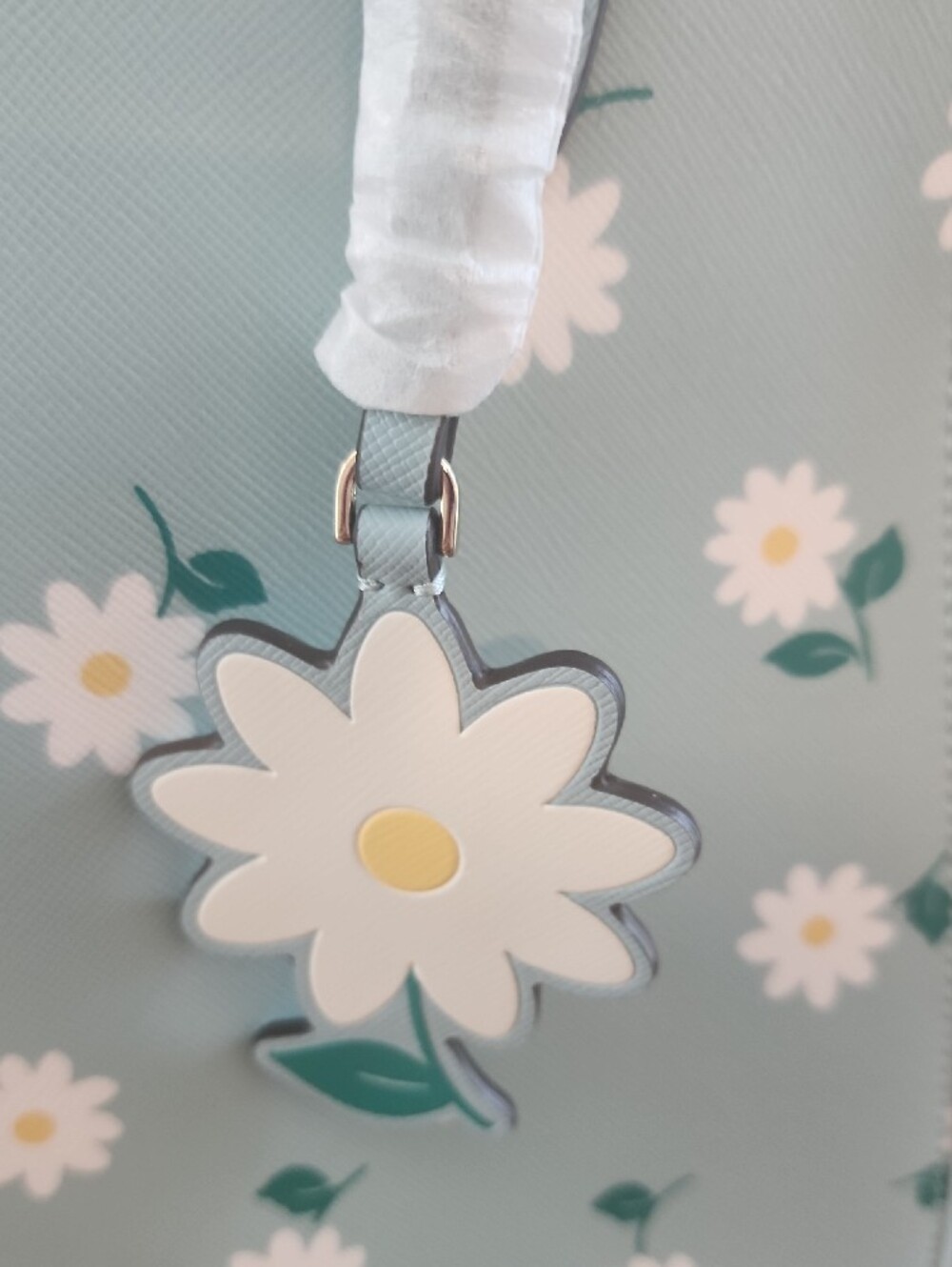 kate spade blue daisy print tote - Picture 3 of 15